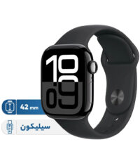 ساعت هوشمند اپل مدل Series 10 سایز قاب 42 میلی‌متر ، دارای بند سیلیکون ، سازگار با سیستم عامل iOS